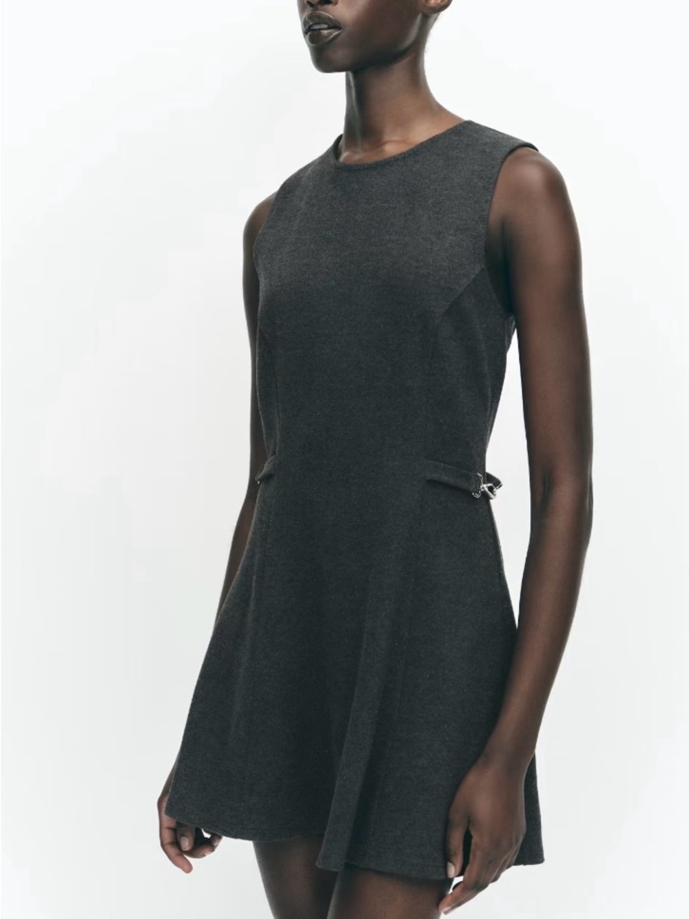 Zara Charcoal Sleeveless Mini Dress